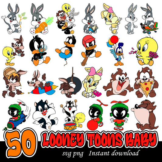 Looney Tunes Baby svg, Looney Tunes cartoon art bundle