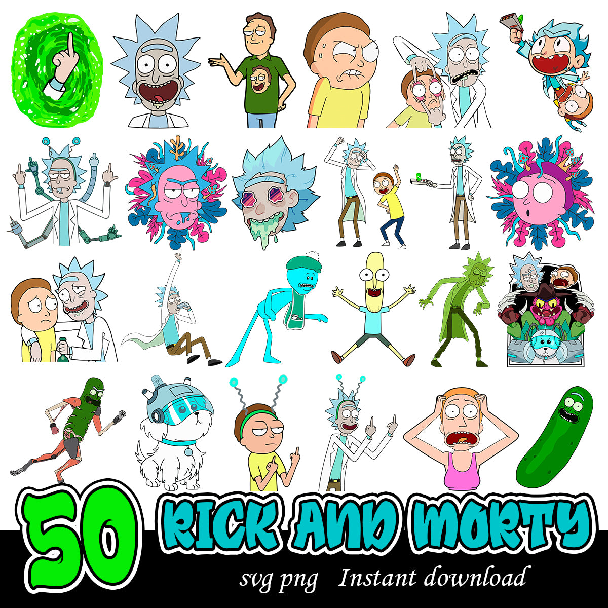 Cartoon Rick and morty svg bundle, Cartoon network bundle