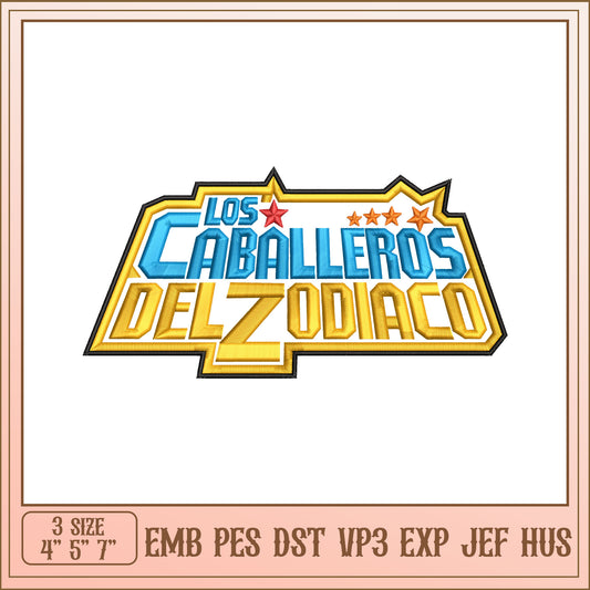 Caballeros Del Zodiaco Embroidery Design
