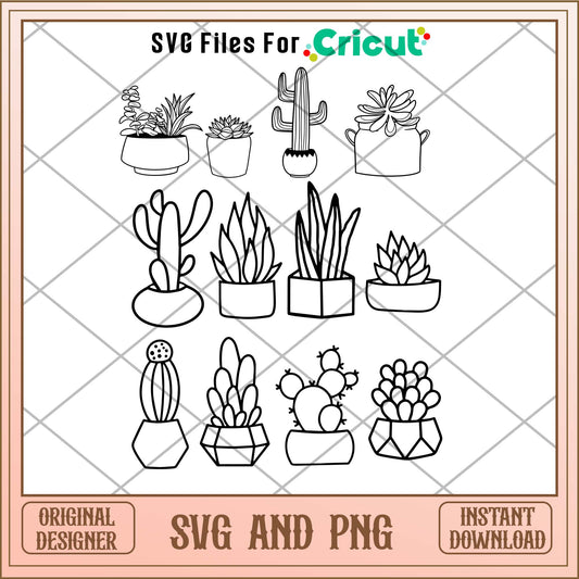 Cactus svg bundle, Trees art svg bundle - Svgfileforcricut 