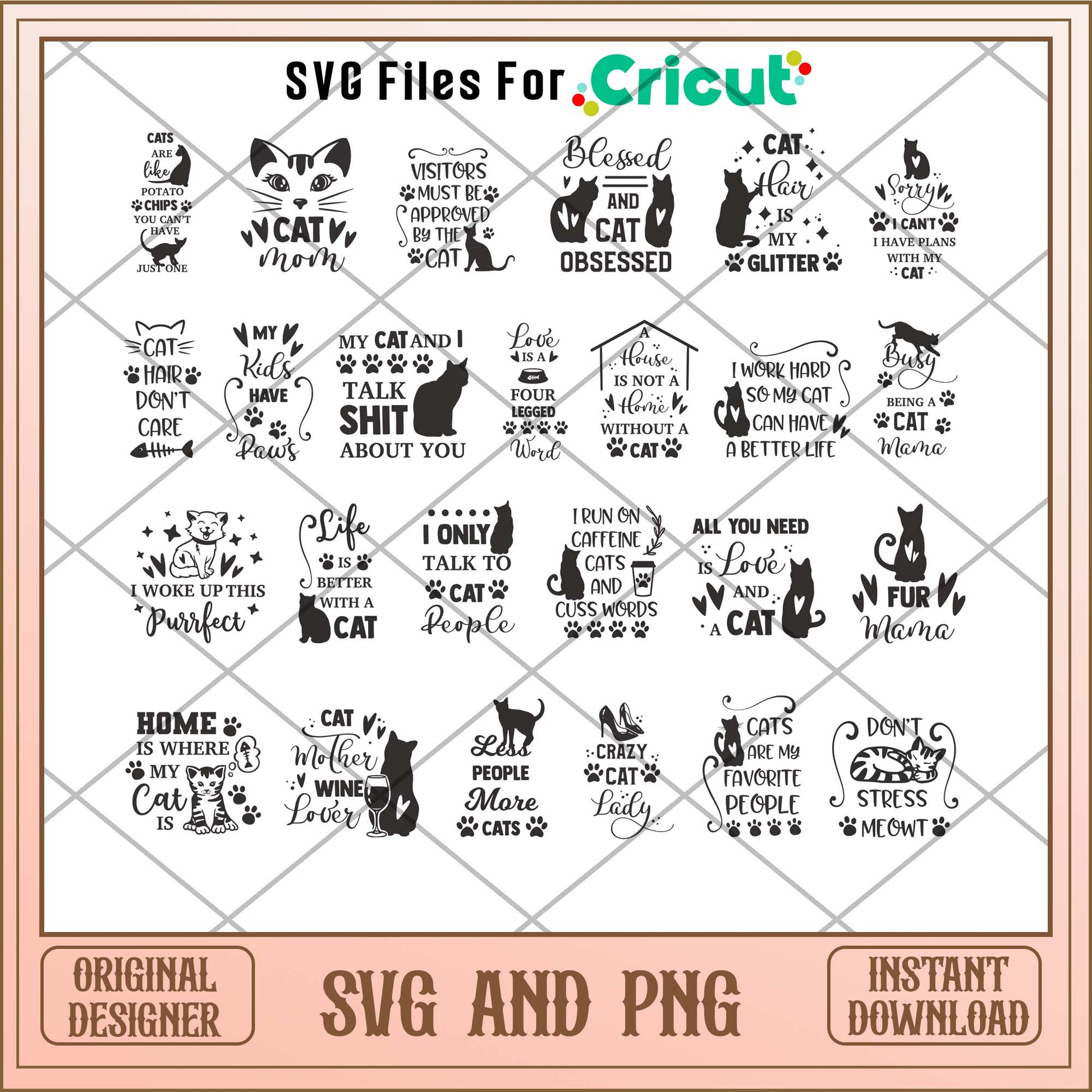 Black cats art svg bundle, Animal art svg bundle - Svgfileforcricut