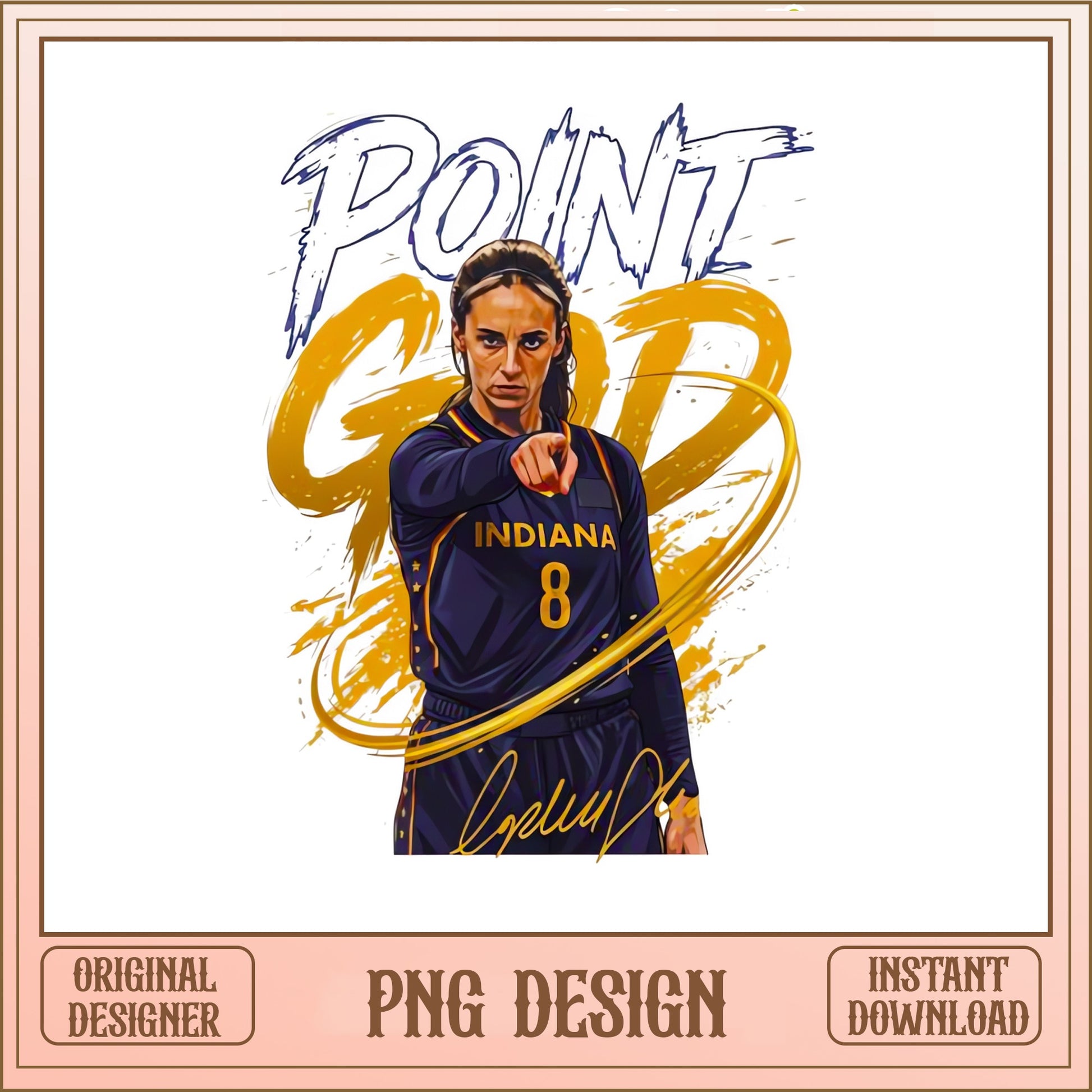 Caitlin Clark Point God PNG, Indiana Fever Basketball PNG, WNBA PNG