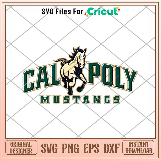 Cal Poly Mustangs Logo Svg, Cal Poly Mustangs Svg NCAA Svg, Png Dxf Eps Digital File
