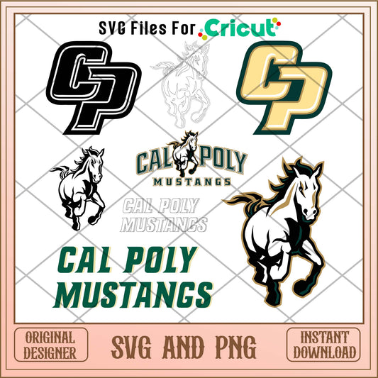 Cal Poly Mustang svg, Cal Poly Mustang svg bundle, NCAA svg