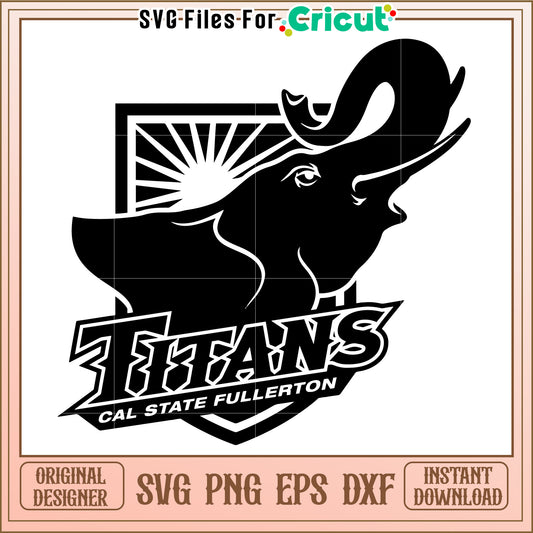 Cal State Fullerton Titan SVG design for Cricut projects, perfect for fans