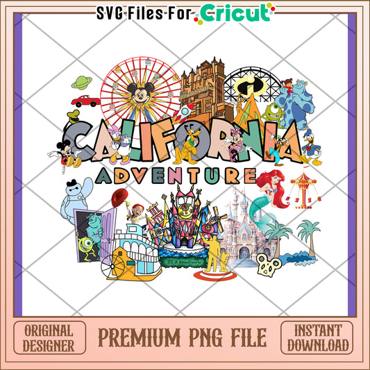 California Adventure PNG Sublimation Design