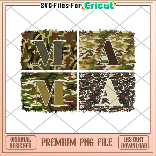 Camouflage Mama PNG Design Instant Download