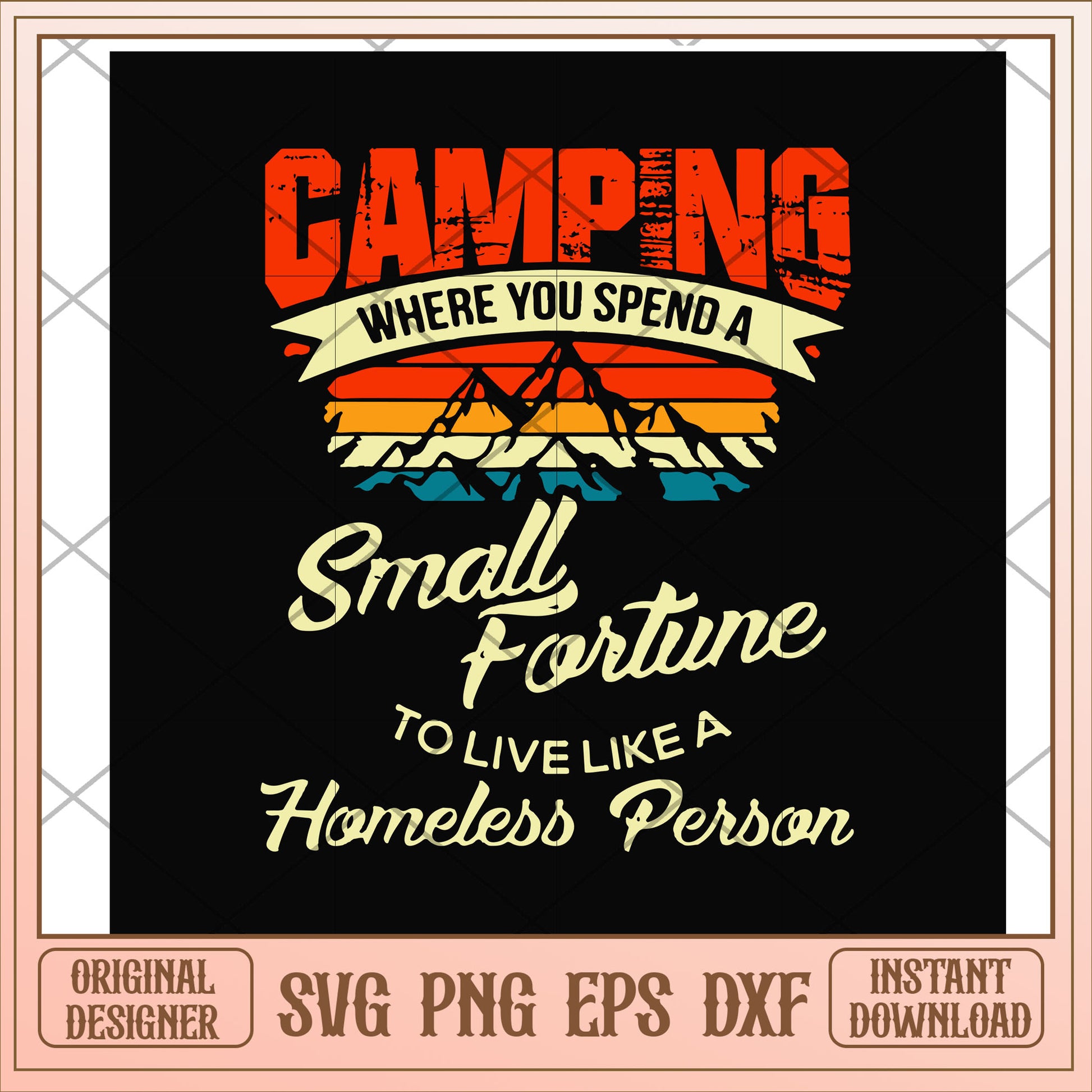Camping where you spend a small fortune svg, a small fortune svg, camping svg (2)