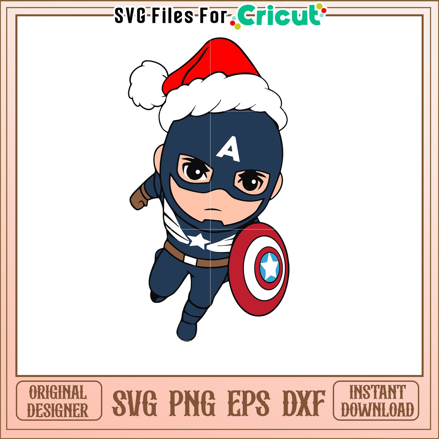 Captain America Christmas SVG