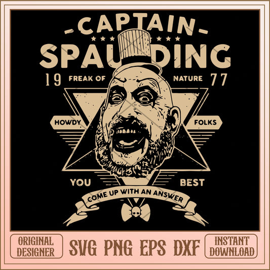 Captain Spaulding Jigsaw Puzzle svg, halloween characters svg, digital download