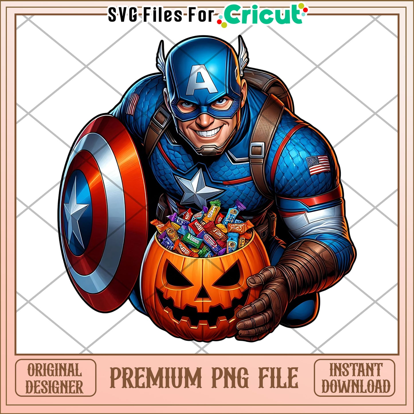 Captain and pumpkin png, halloween season png, cute halloween png