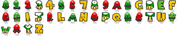 Super Mario Alphabet png