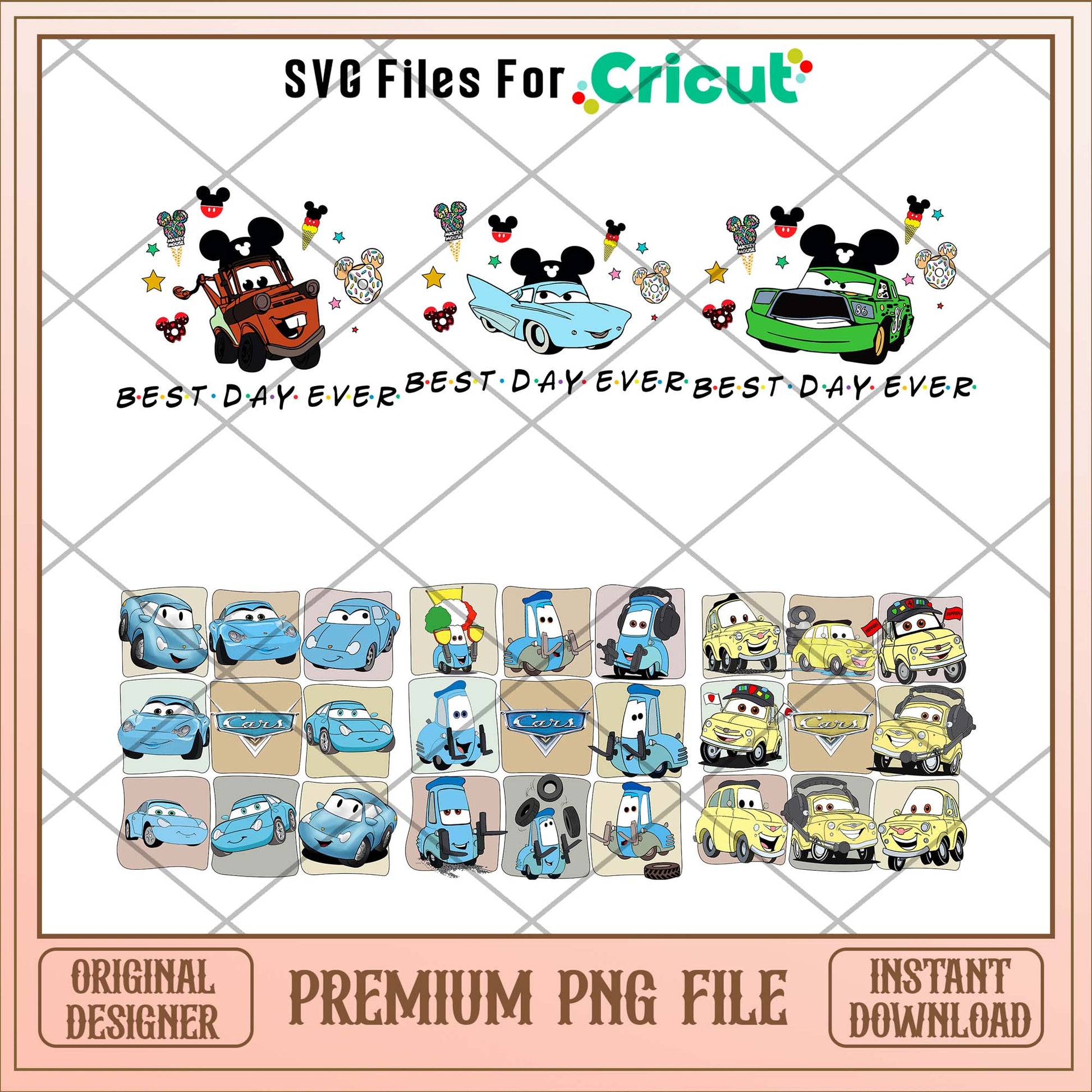 Car Disney cartoon png bundle ver 2