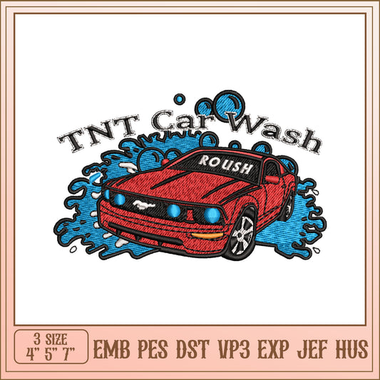 Car Wash Embroidery Design