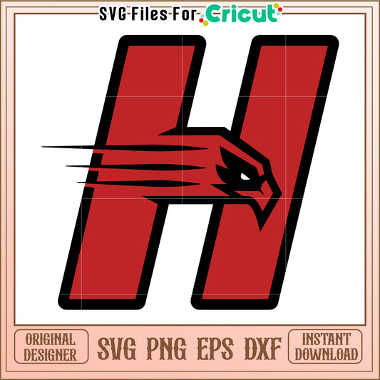 Cardinal Letter H SVG Design, Perfect for Cricut Crafts and Projects
