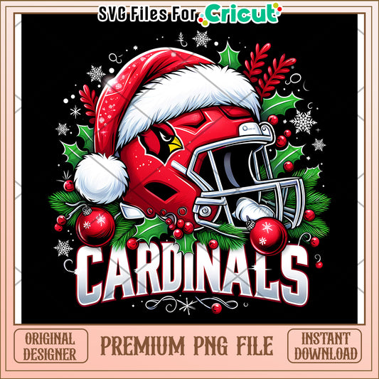 Cardinals Christmas PNG design for Cricut projects, festive holiday art