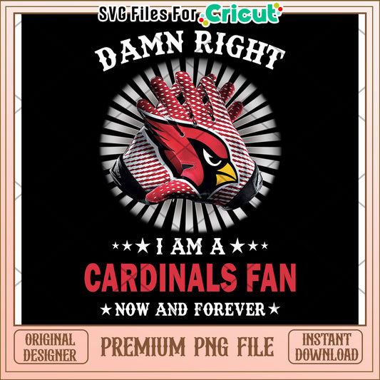 Cardinals Fan PNG File for Cricut, Instant Download Available Now