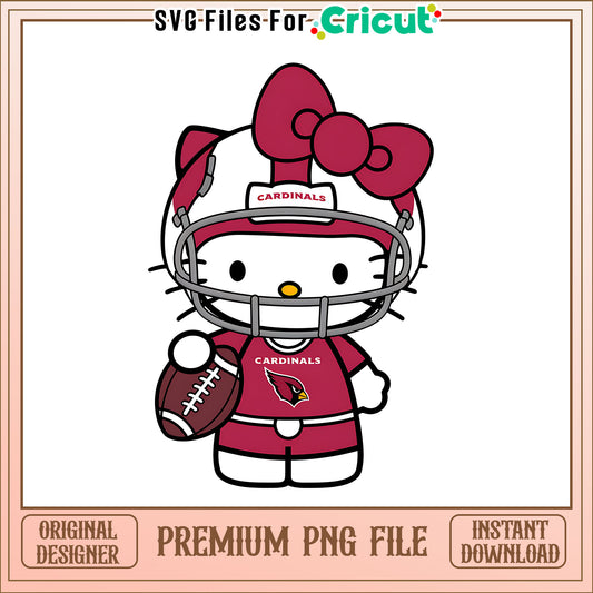 Cardinals Hello Kitty helmet png, Arizona Cardinals png, NFL png