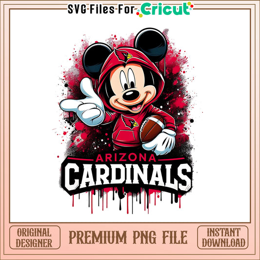 Cardinals Mickey rugby ball png, Arizona Cardinals png, NFL png