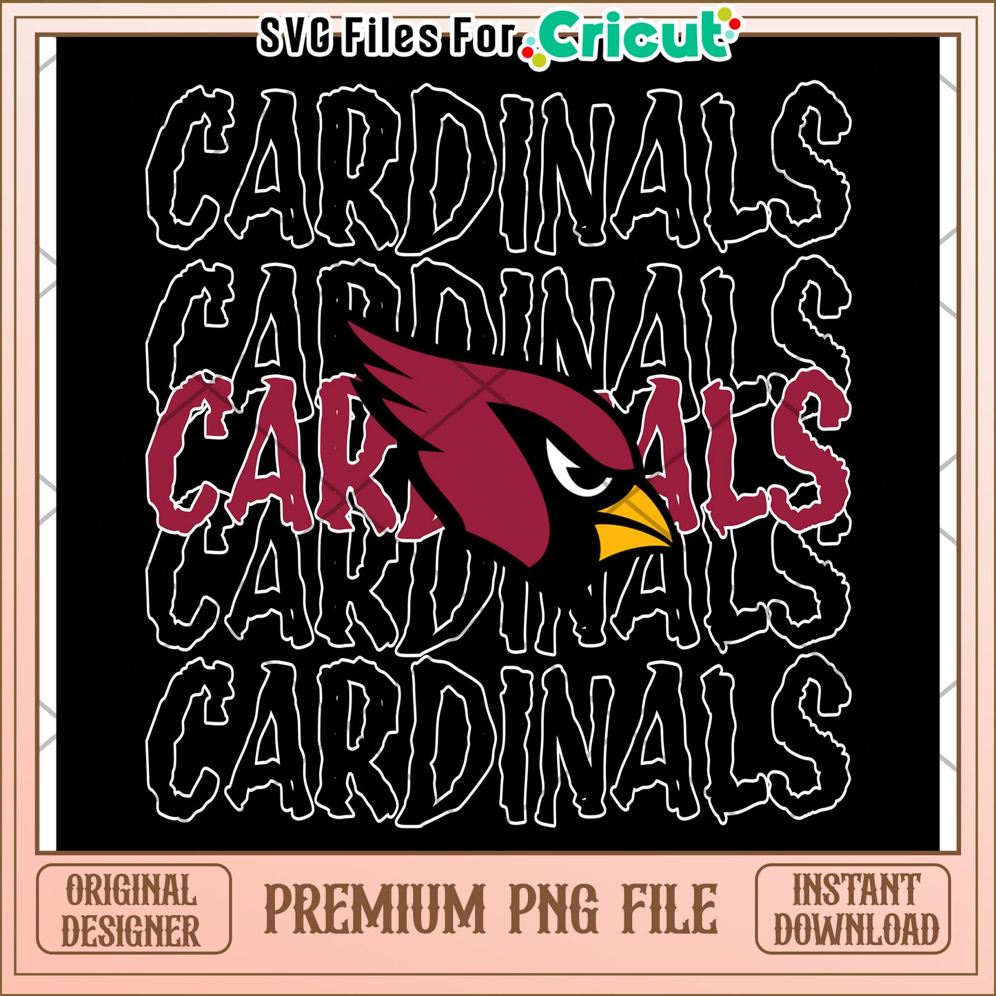 Cardinals PNG design for Cricut, perfect for craft projects