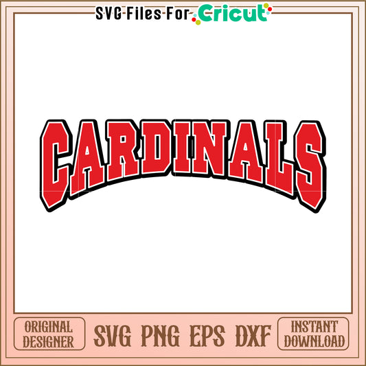 Cardinals SVG File for Cricut, Perfect for Sports or Team Projects