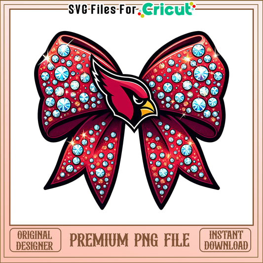 Cardinals logo vintage bow png, Arizona Cardinals png, NFL png