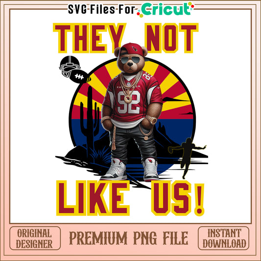 Cardinals they not like us png, Arizona Cardinals png, NFL png