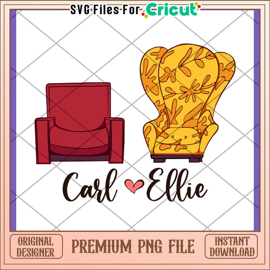 Carl Ellie Up PNG Sublimation Design