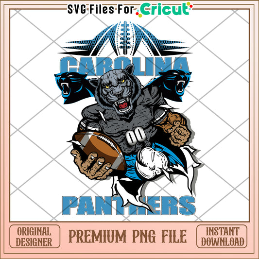 Carolina Panthers Football PNG Design, great for Cricut projects