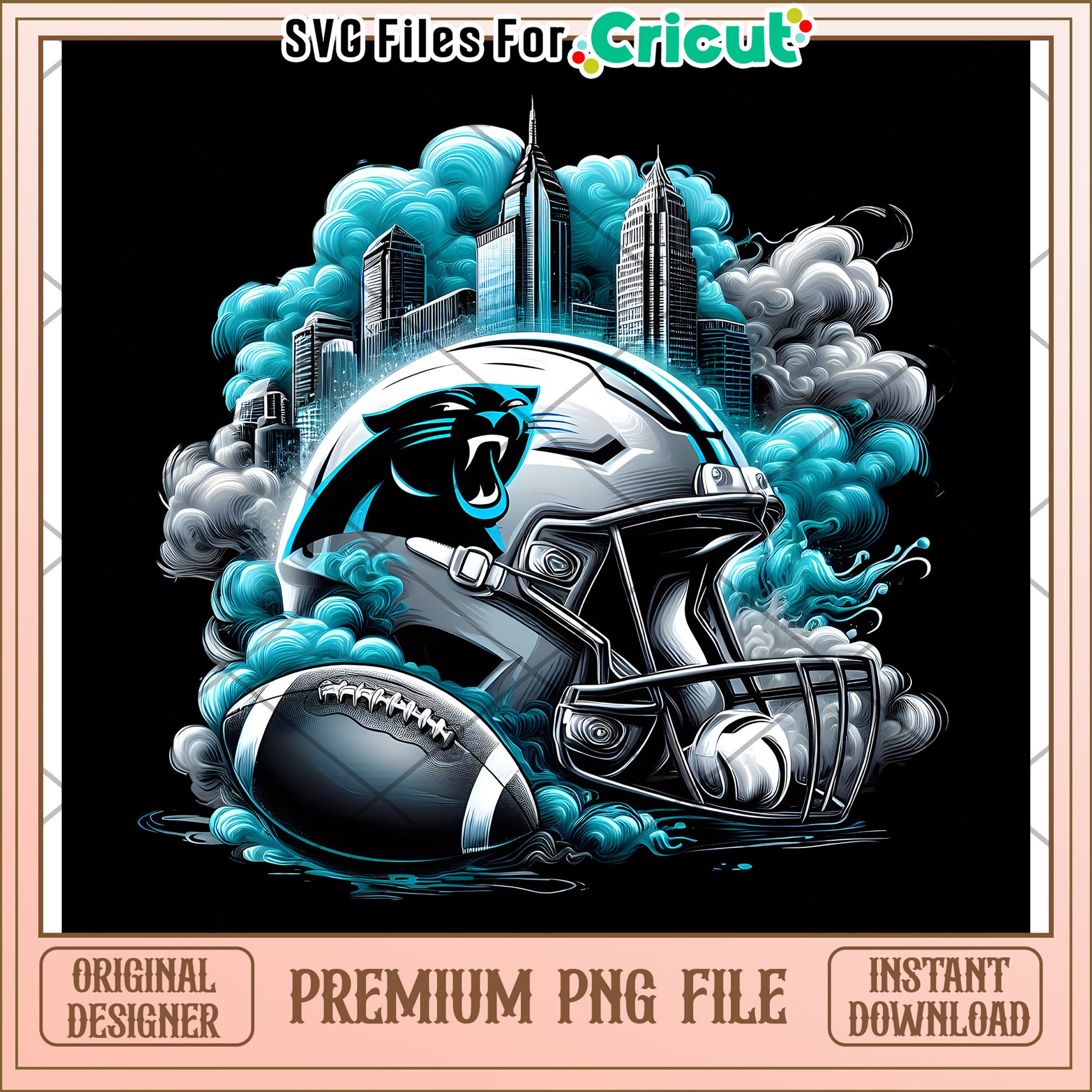 Carolina Panthers Helmet PNG Design, Perfect for Crafts and Projects