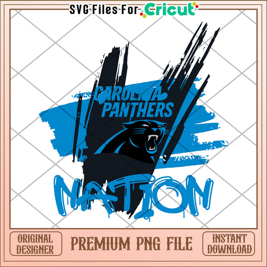 Carolina Panthers Nation PNG design for crafting projects, ideal for Cricut users