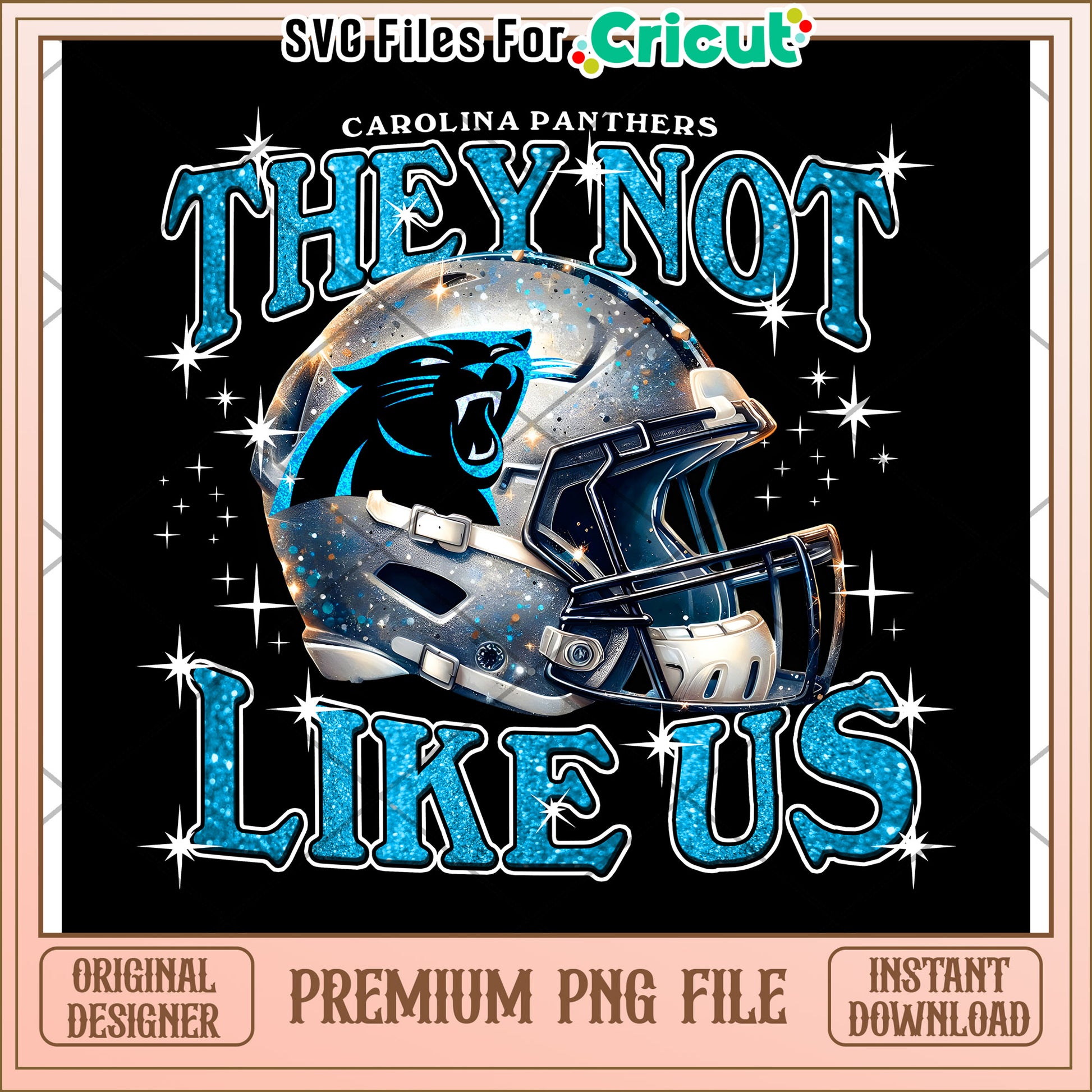 Carolina Panthers PNG Design, Instant Download for Cricut Users