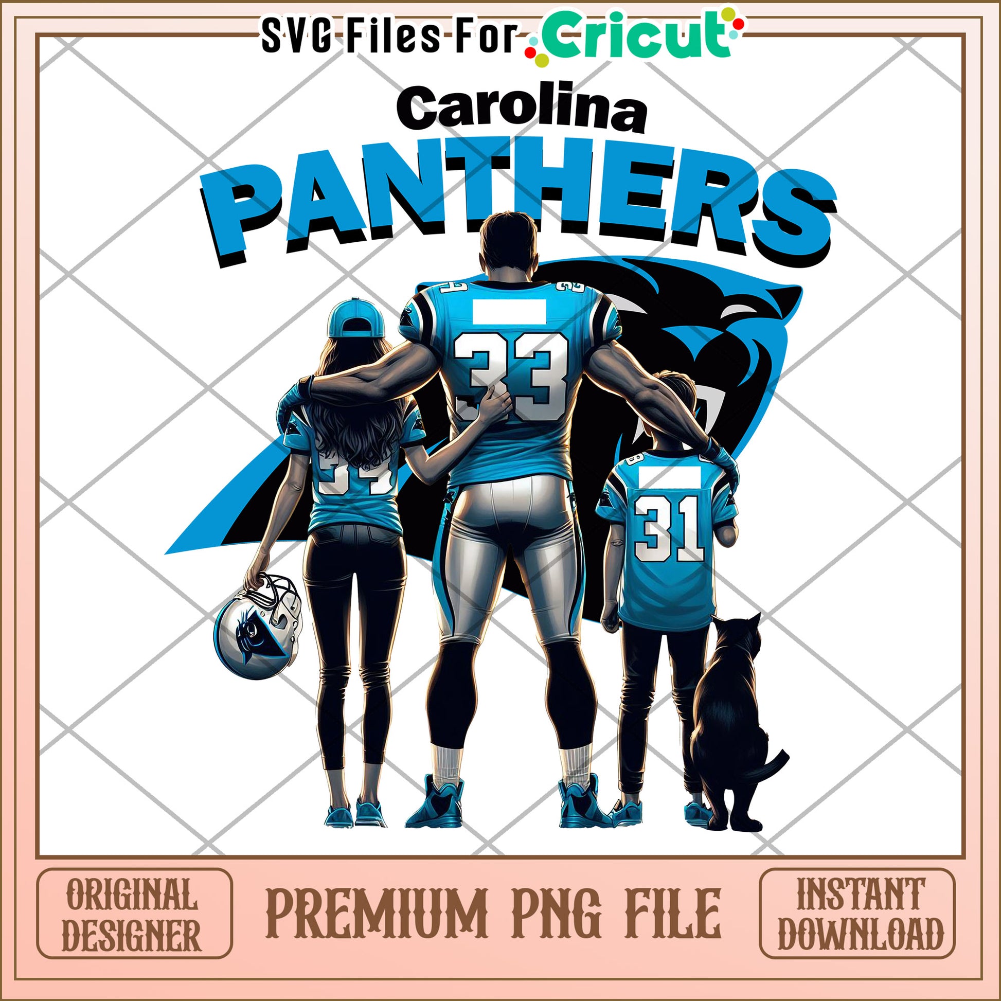 Carolina Panthers PNG design for Cricut, perfect for sports fans