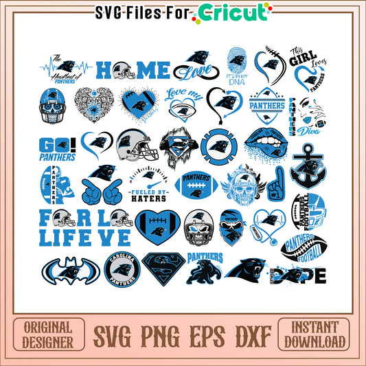 Carolina Panthers SVG Bundle 20+ Designs