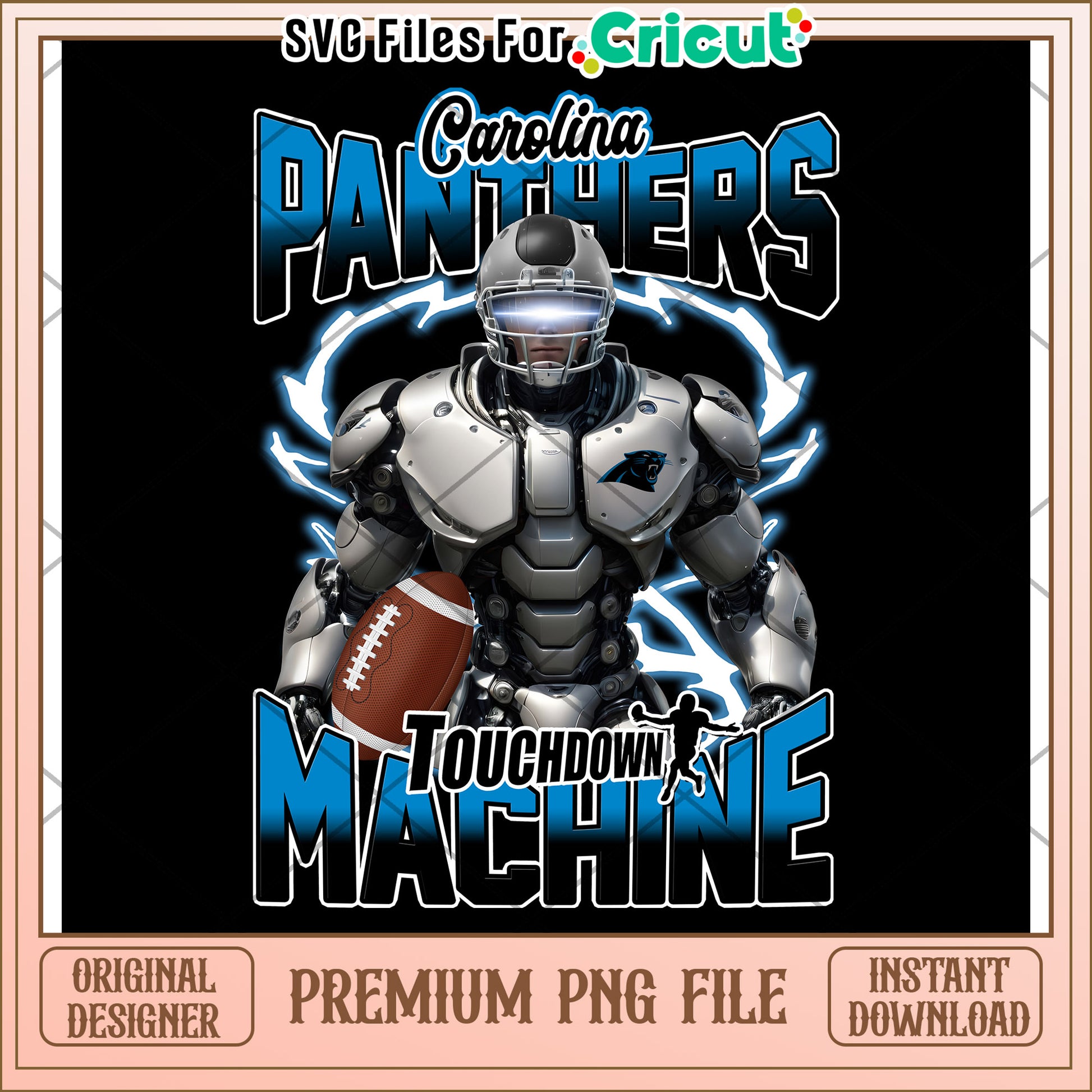 Carolina Panthers Touchdown Machine PNG, perfect for Cricut designs