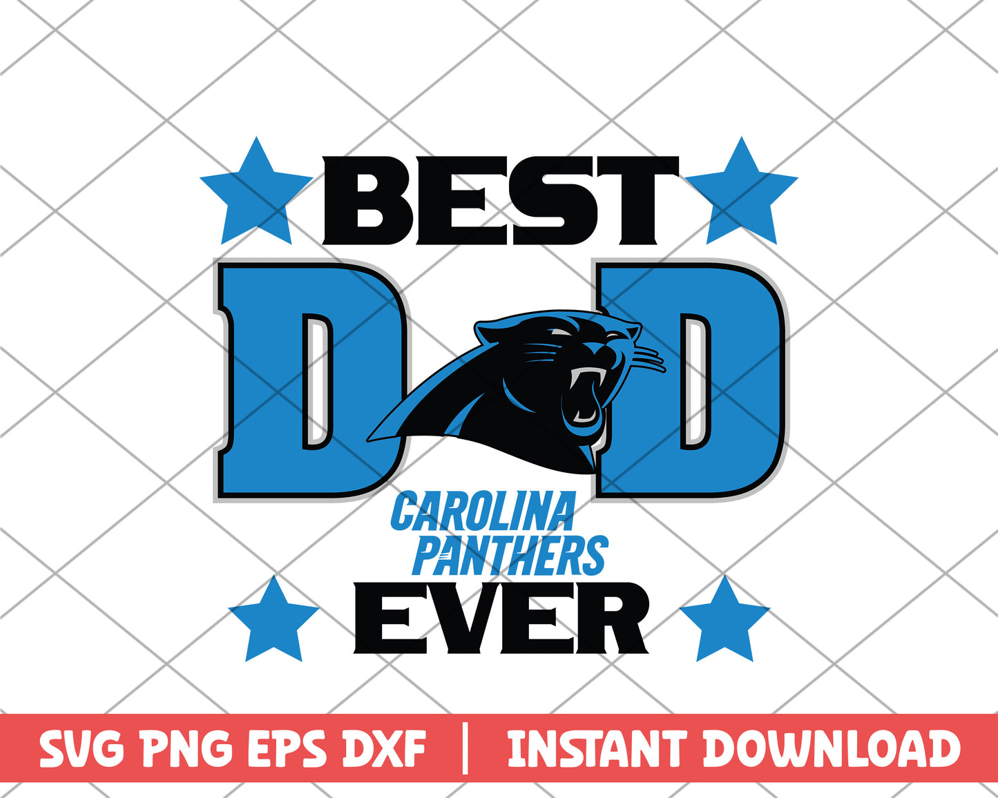 Carolina Panthers best dad ever svg, Carolina Panthers svg