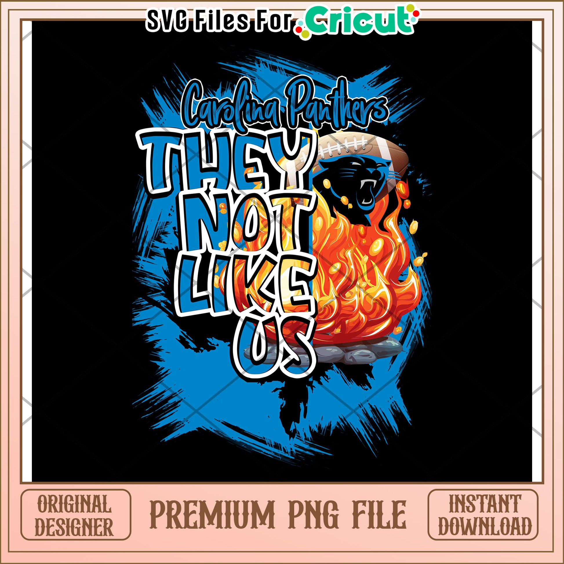 Carolina Panthers design they not like us, premium PNG download