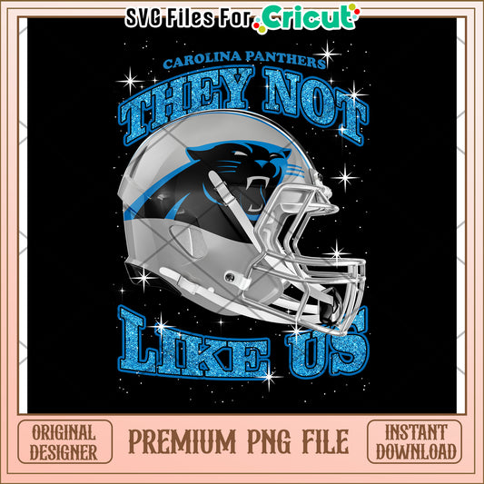 Carolina Panthers helmet design PNG file, instant download available