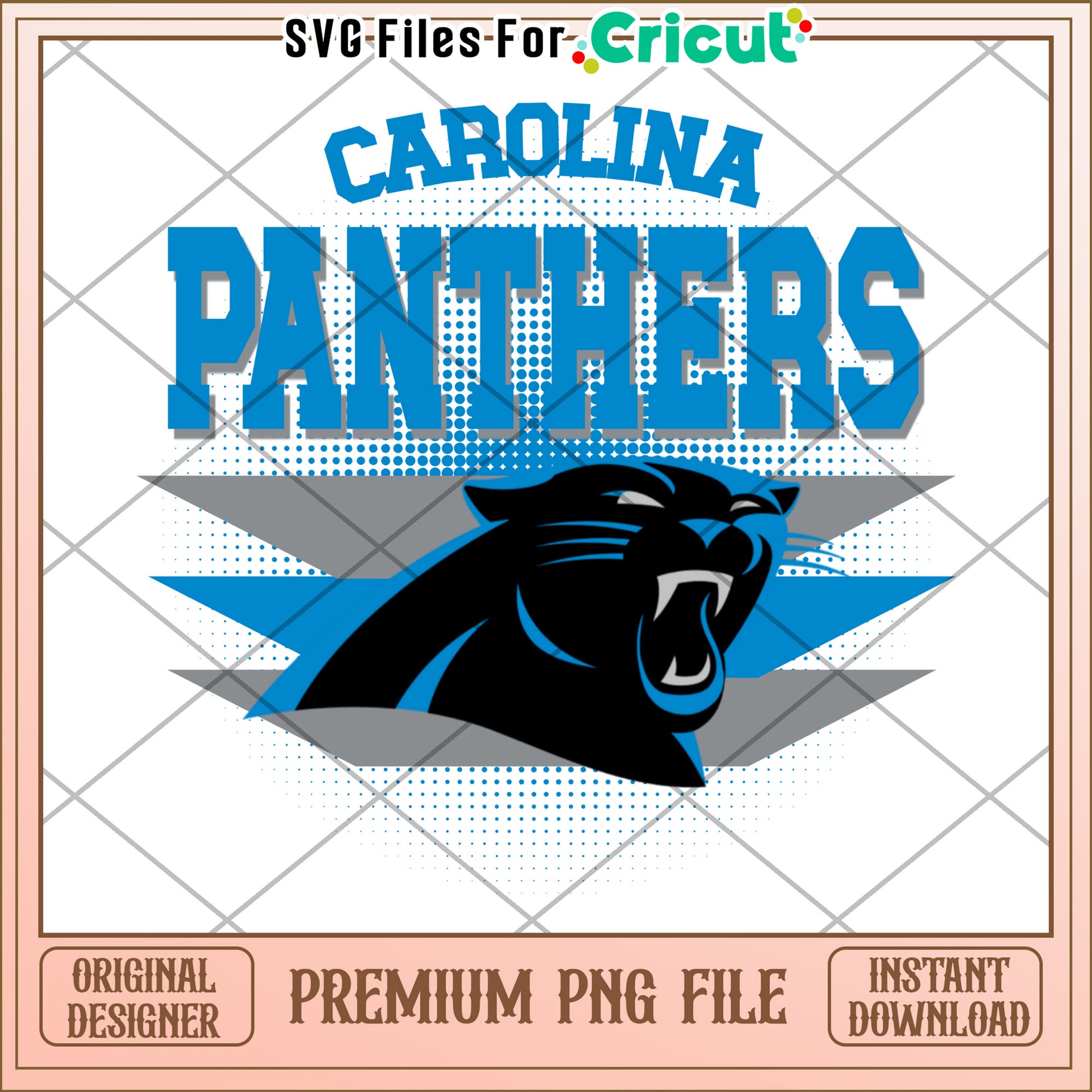 Carolina Panthers logo design, perfect for crafts and projects