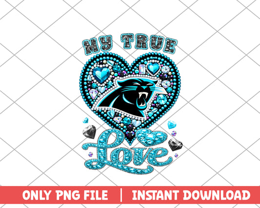 Carolina Panthers my true love png, Carolina Panthers png