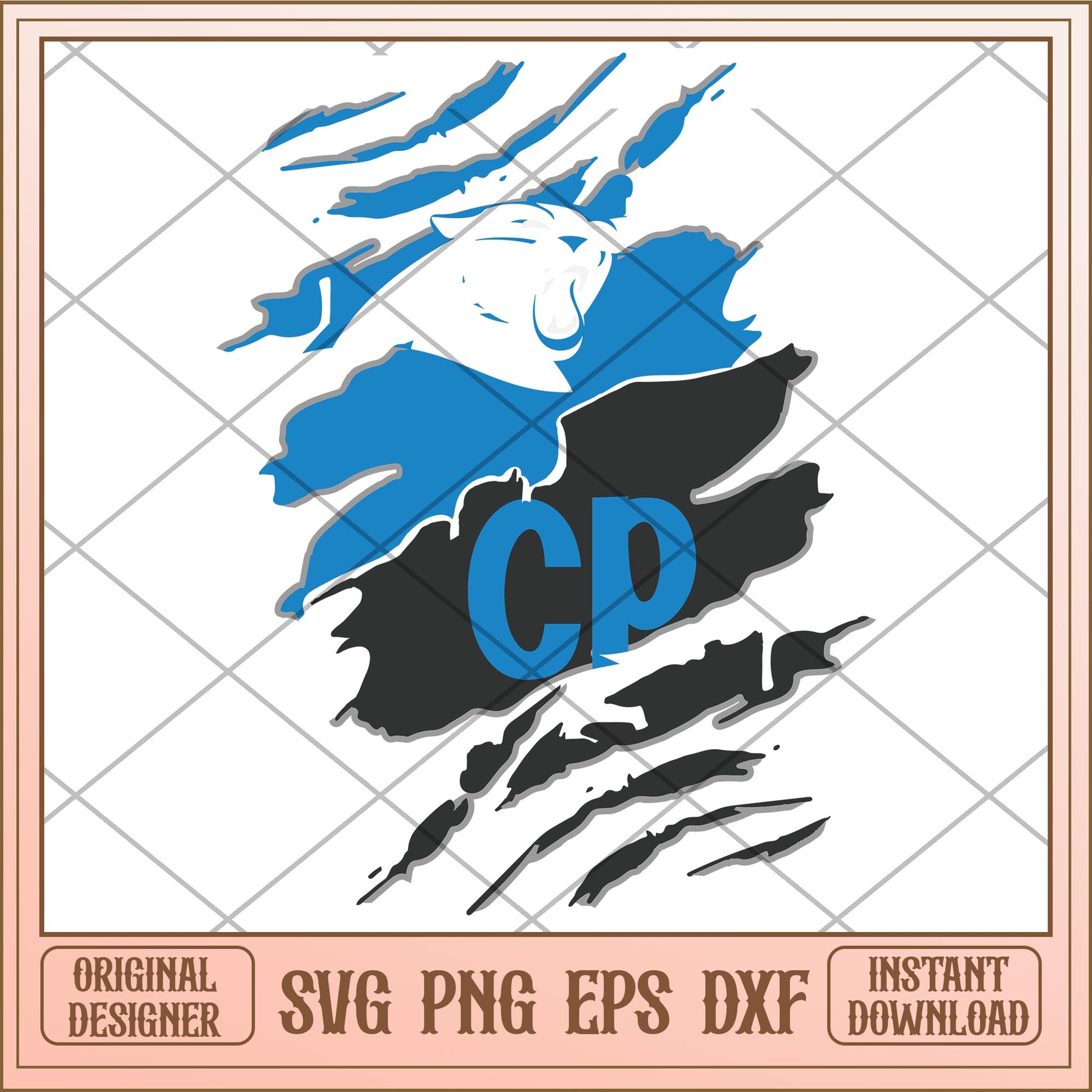 Carolina Panthers svg, ncaa characters svg, digital download