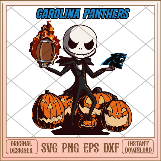 Carolina panthers Jack bundle svg, The Nightmare Before Christmas Svg, digital download