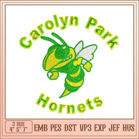 Carolyn Park Hornets Embroidery Design