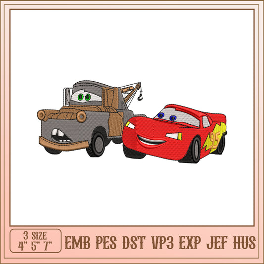 Cars Embroidery Design 3 Sizes