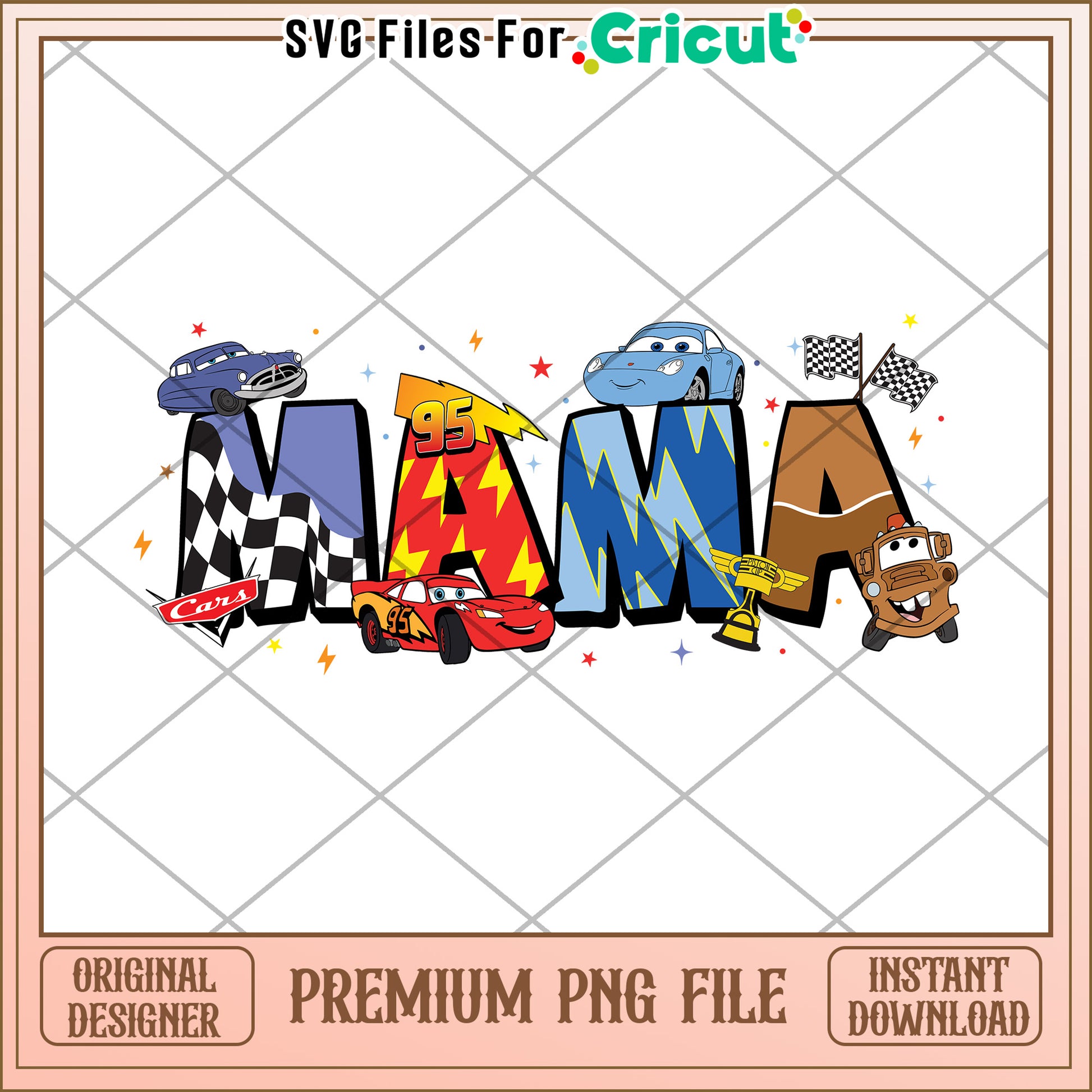 Cars Mama PNG Cricut Design