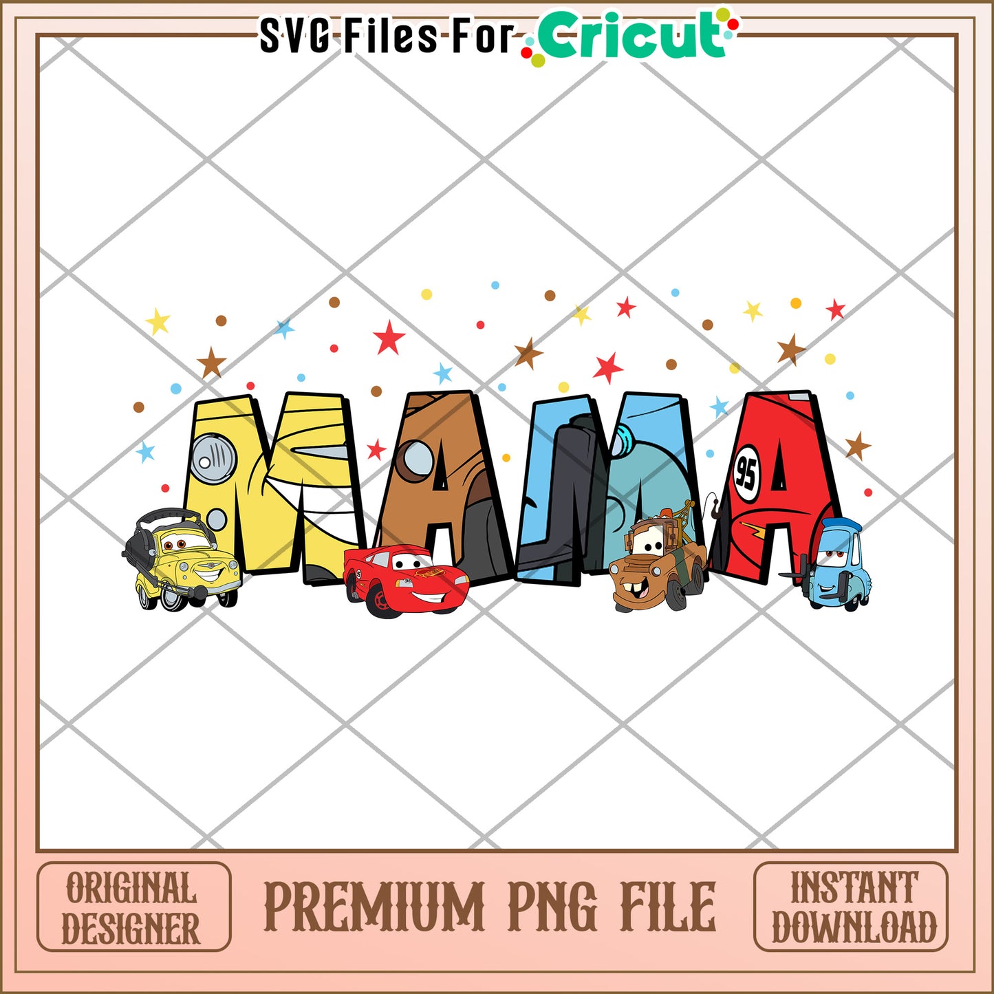 Cars Mama PNG Cricut SVG File