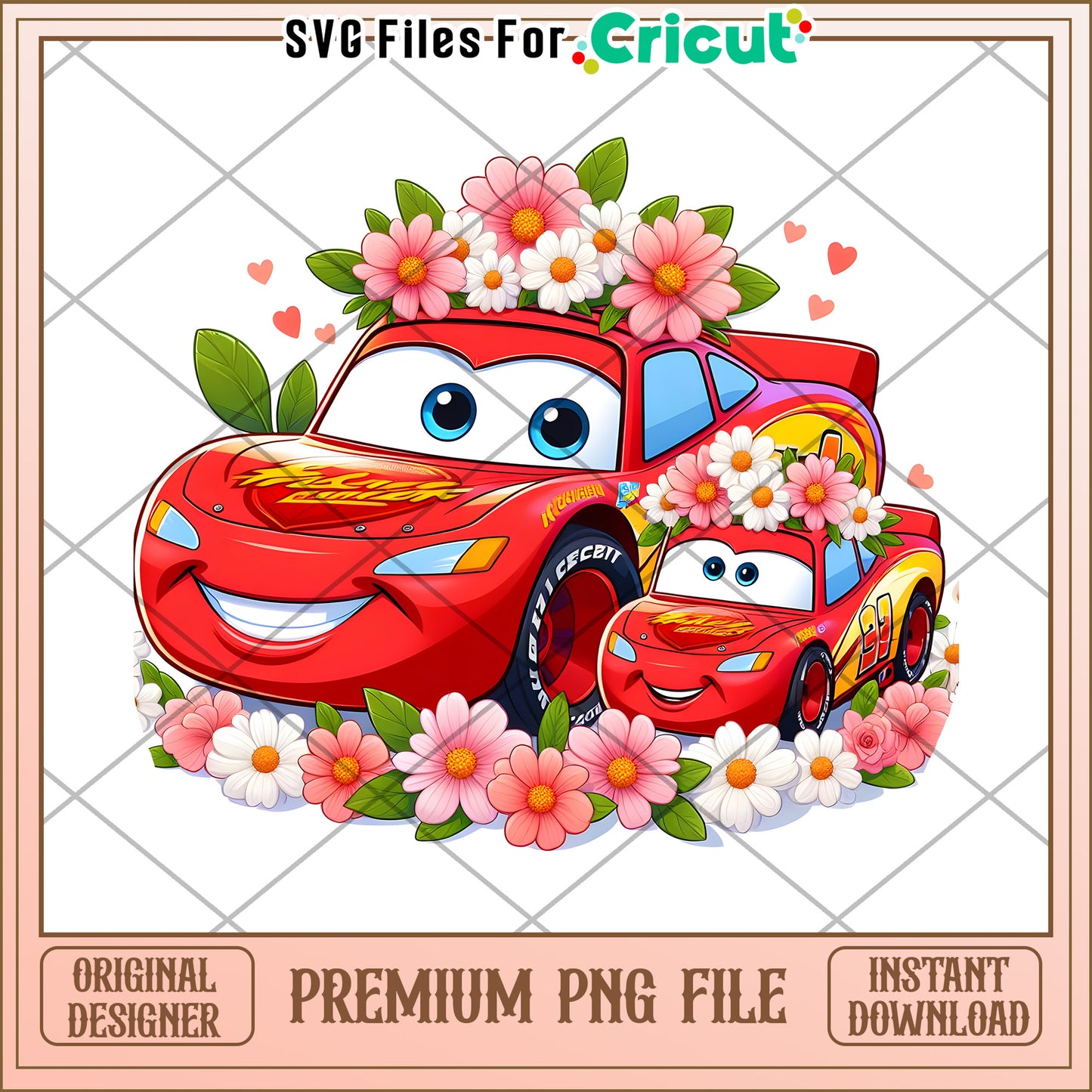 Cars PNG Sublimation Mothers Day Design