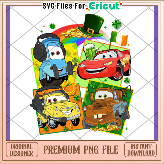 Cars St Patricks Day PNG Design