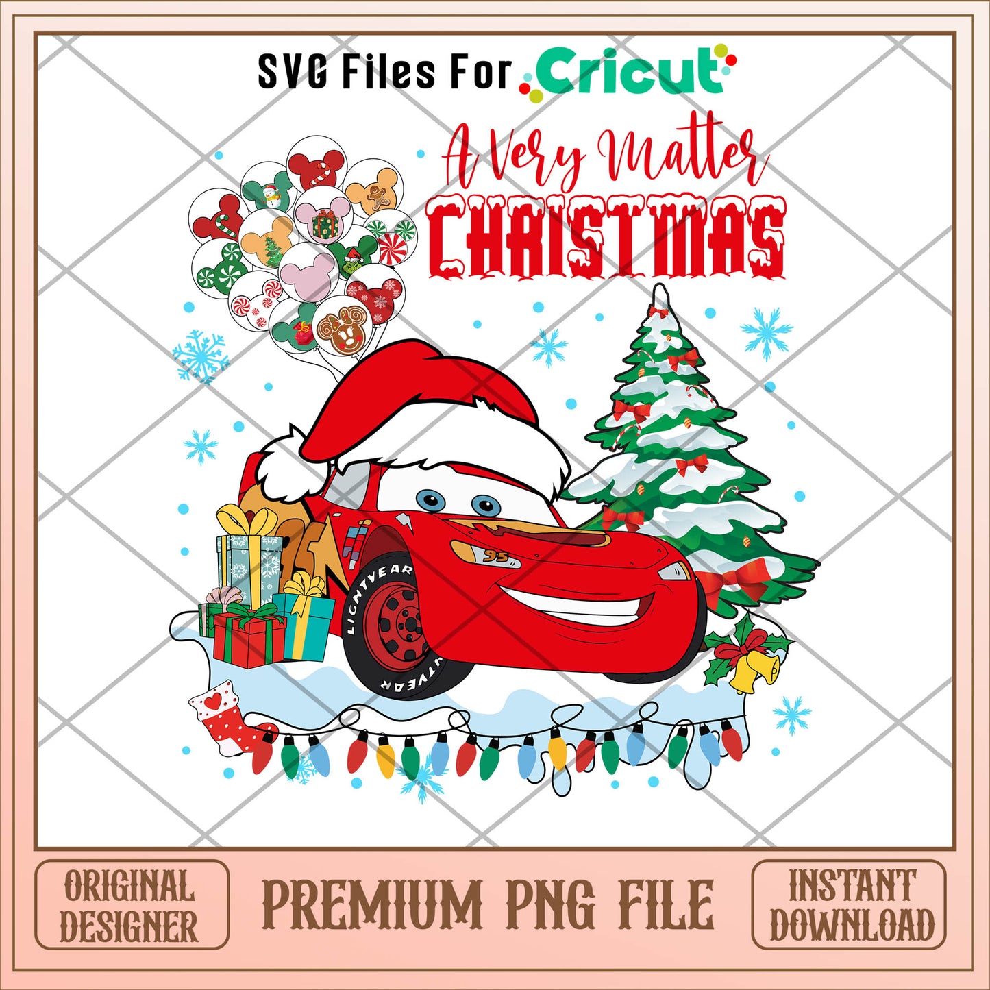 Cars a very matter christmas lightning mcqueen png, cars png, christmas png