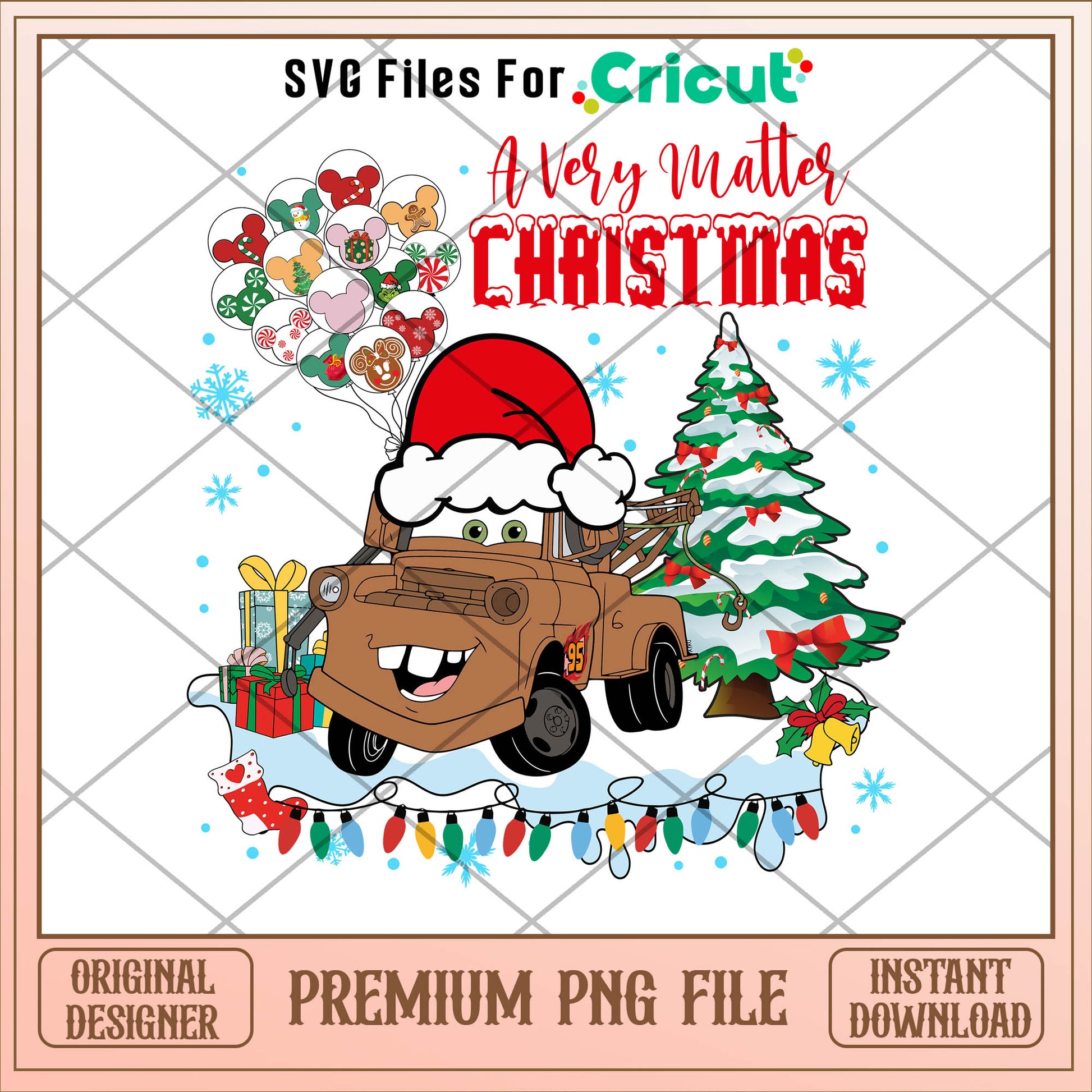 Cars a very matter christmas mater png, cars png, christmas png